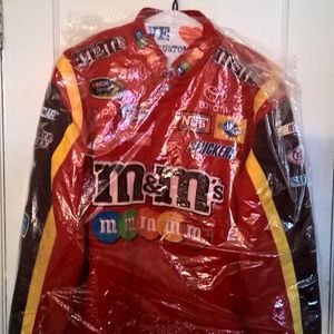 Kyle Busch #18 Red denim M&M's NASCAR jacket